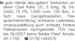 Vorschaubild der Anzeige, (Id: 1960962)